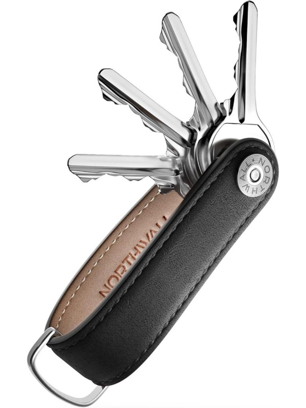 Secure Keychain Holder & Organizer for Men - Pocket Key Ring Accessories